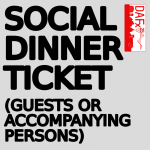 Social dinner ticker for guests or accompanying persons